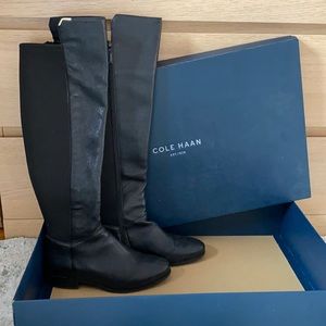 Black leather over the knee Cole haan boots